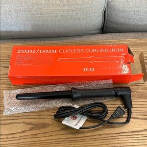HAI Clipless Curling Iron 25mm/18mm